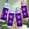 1PC Purple Galaxy Butterfly Glow 750ml Color Plastic Sports Water Bottle Leakproof Flip Straw Lid Suitable for Sports Office Home Use