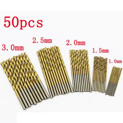 50 Teile/satz Twist Bohrer Sah Hss Hohe Stahl Titan Beschichtet Bohrer Holz & Metall