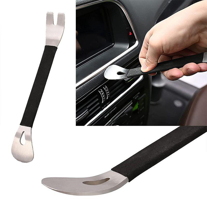 Complete Car Door Panel Tool Kit - Auto Trim Fastener Removers with Anti-Scratch Pry Bars for Navigation & Speaker Installation