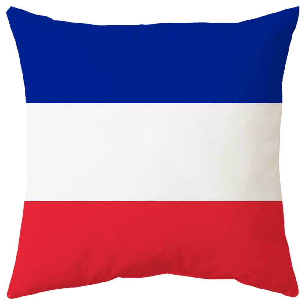 World Cup Pillow Flag National Pattern Printed Pillow Cover Seat Cushion Bedside Cushion Holiday Gift