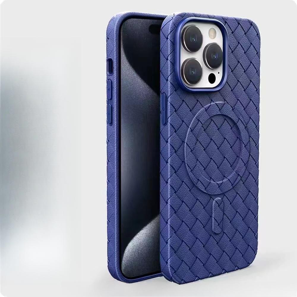 Magnetic Woven Texture Is Suitable for Apple 16pro Phone Cases. Ultra-thin Heat Dissipation 15. Simple Magsafe Protective Case 12