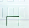 Tempered Clear Bent Glass SideTable, Transparent End Table, Sofa table