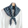 Spring And Summer Women Linen Floral Thin Neck Scarves Square Scarf Neckerchief Office Lady Hijab Headband Female Foulard