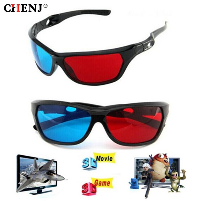 Black Frame Universal 3D Plastic Glasses/Oculos/Red Blue Cyan 3D Glass Anaglyph 3D Movie Game DVD Vision/cinema 5