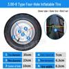 Electric Handcart Tricycle with Solid 3.00-8 Puncture-Proof Tire and Gray Hopper