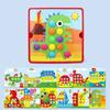 Cute Mushroom Nail Puzzle Toy 3D Color Matching Puzzles Lovely Early Education Toy  Children Gift