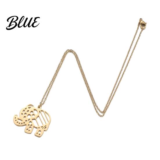 Fashionable Elephant Pendant Necklace for Women Hollow Animal Unique Charm