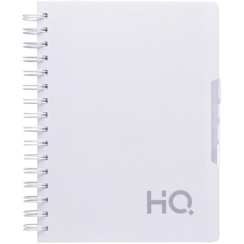 Navneet HQ | Five Subject Spiral Wiro Bound Notebook | 14.8 cm X 21 cm | 300 Pages | White