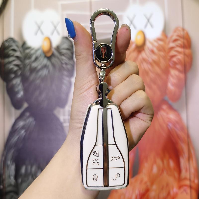 Elegant Key Cover for Hongqi Models HS5, HS7, H5, H9, E-HS9 - Unisex Car Protection