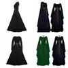 Exquisite Women's Vintage Medieval Dress With Stunning Long Bell Sleeves And Irregular Design
