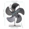 5 Blades Fireplace Stove Fan Heat Powered Fan Quiet Efficient for Wood Log Burning Stove Fireplace Increase Deal Gift