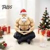 Fun Fitness Themed Gifts Strong Muscles Santa Claus Ornament, Muscle Lines And Beard Decor, 3D Printed Funny Enthusiast Christmas Decoration, Durable