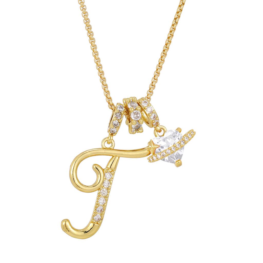 Cross-border necklace dopamine 26 English letter necklace girl light luxury niche high-end Amazon pendant jewelry