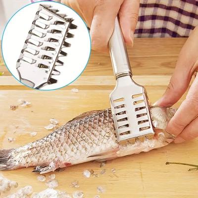 New Stainless Steel Fish Scale Peeler  Fish Scales Graters Scraper Fish Cleaning Tool Kithcen Tools