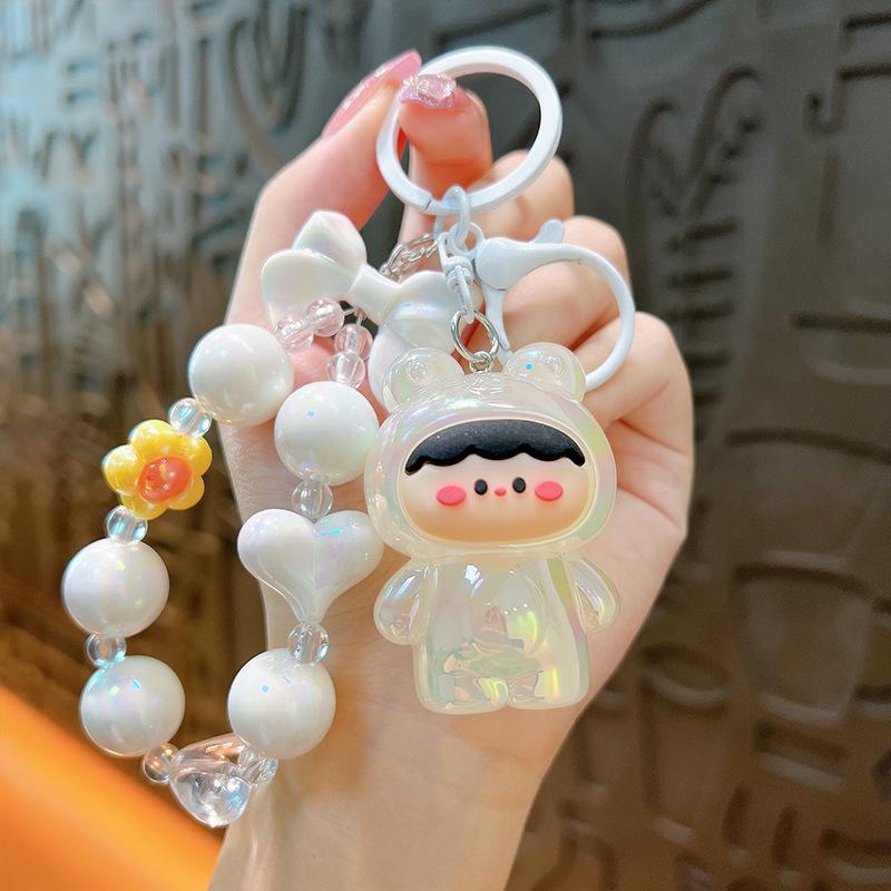 

Creative Luminous Beaded Keychain Luggage Decoration
