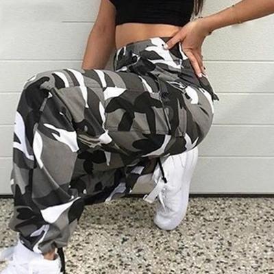 Women's High-waisted Trousers And Frock Pants Camouflage Loose Casual Trousers