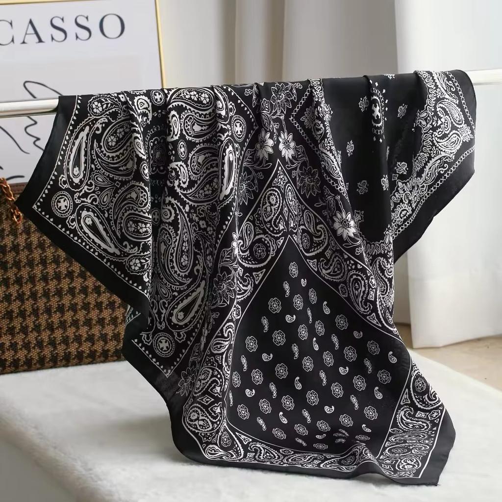 New 100% Natural Silk Scarf Square Female Fashion Beach Pashmina Bufanda Women Shawl Wraps Bandana 65cm Scarves Foulard Echarpe