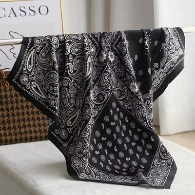 New 100% Natural Silk Scarf Square Female Fashion Beach Pashmina Bufanda Women Shawl Wraps Bandana 65cm Scarves Foulard Echarpe