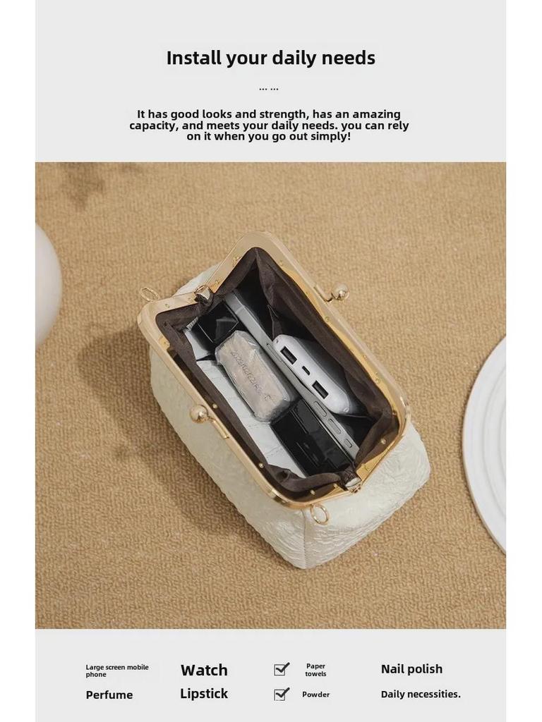 2024 Summer Pearl Beaded Shell Handbag - New Chinese-Style Crossbody Bag for Women