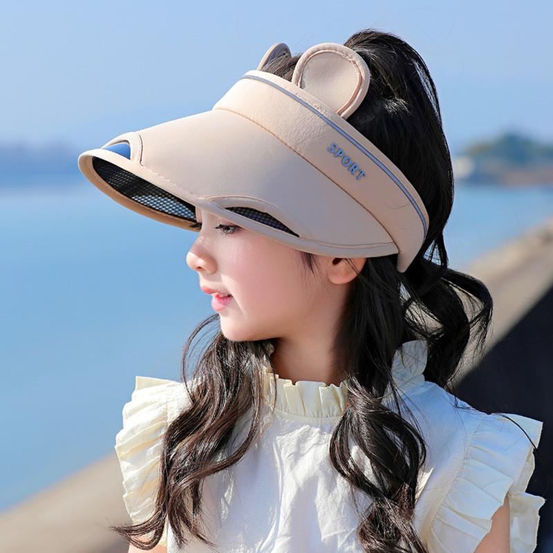 Kinder Sonnenhut mit Bärenohren und zusätzlichem atmungsaktivem Visier für den Sommer zum Spielen im Freien