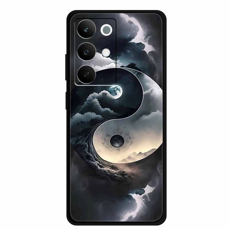 

Чохол для телефону Realme C85 5G 2025 Квіти Чорний Силіконовий М яка Задня Кришка Чохол Для Realme C85 Pro Чохол 6.8 C 85 Pro Coque Funda Realme C85 Pro