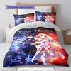 Name Custom Sword Art Online Pattern Bedding Set Quilt Cover Pillowcase Home Decor Gift (1 * duvet cover + 2 * pillowcase, without core)