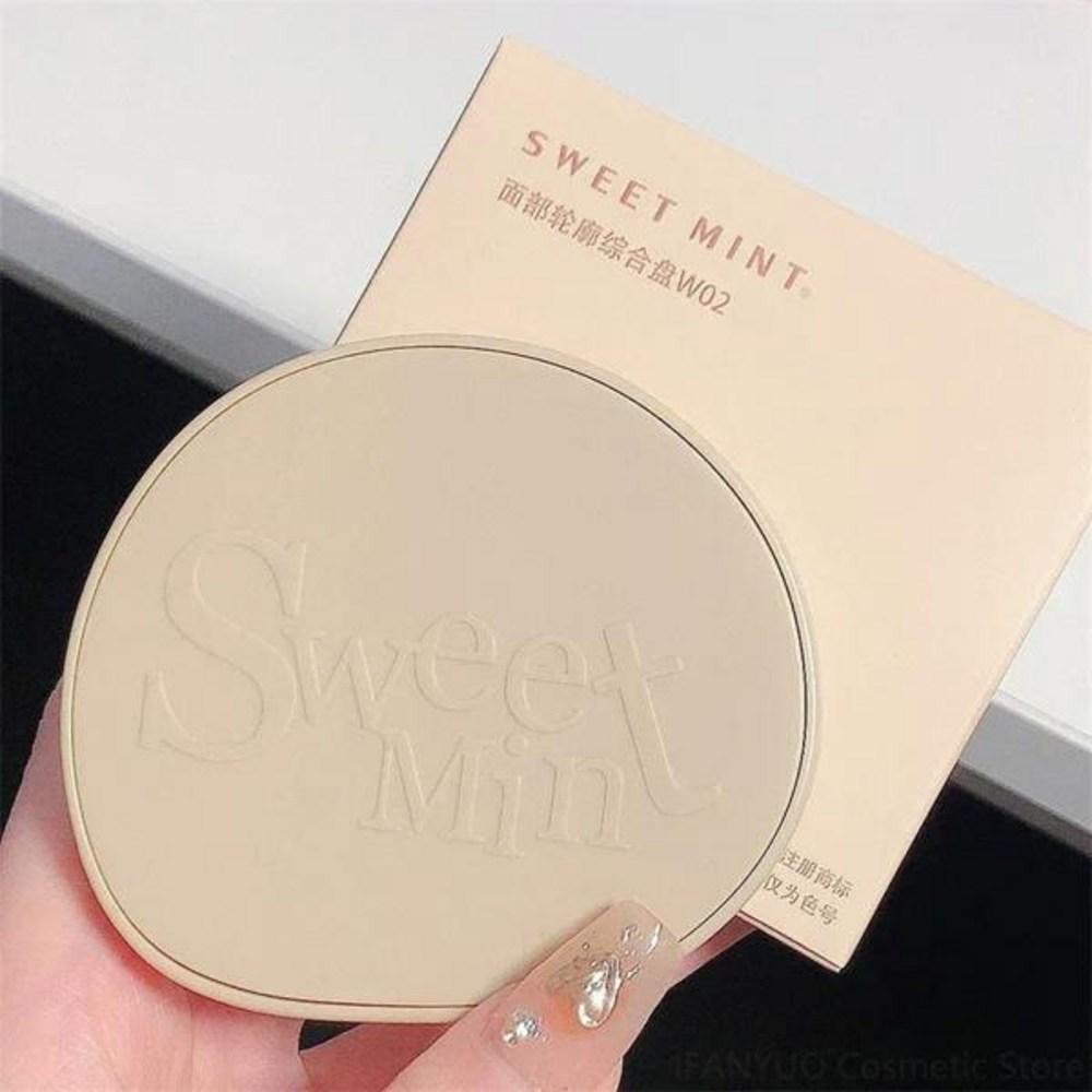 Aegyo Sal Pencil Matte Contour Palette Long-lasting Shading Highlighter Blush Powder Waterproof Sweatproof Beauty Face Press 4 Colors