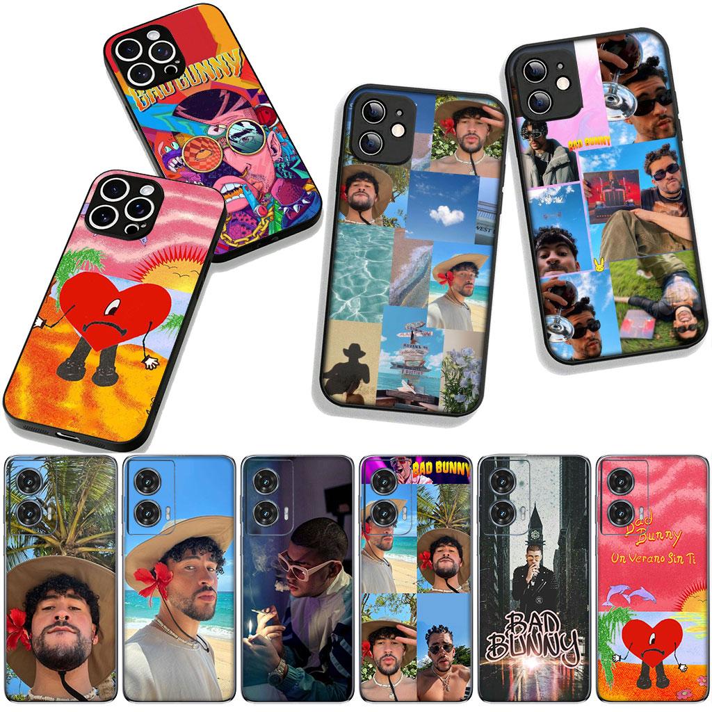 Bad Bunny Phone Cover Case for Apple iPhone 16 15 14 Plus 13 12 Mini 17 Pro Max + ProMax 16E Air 16+ Casing
