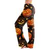 Women's Halloween Printed Drawstring Pajama Pants - Soft Casual Sleep Pants with Spooky Print - Comfortable Wear for Women
