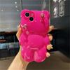 Korean Cute 3d Pink Bear Crossbody Lanyard Telefonveske For Iphone 14 13 12 11 Pro Xs Max X Xr Cartoon Støtsikkert mykt deksel Funda