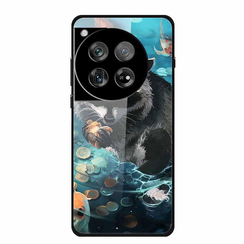 Personalized Seven-Colored Tempered Glass Phone Case for OnePlus 12 - Unisex