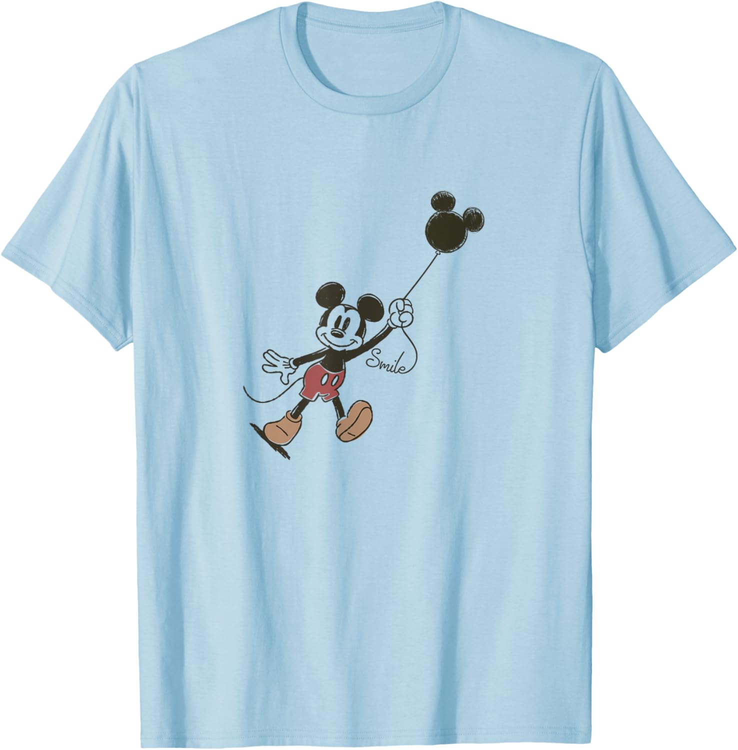 Hot Fashion Casual Disney Mickey & Friends Classic Vintage Mickey Ears Balloon T-Shirt S-4XL Summer XXL