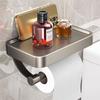 Jibaichu Wall-Mounted Toilet Paper Holder with Phone Shelf