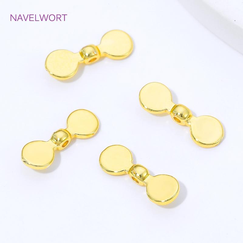 18K Gold Plated Brass Spacer Beads,Spacer Bar For Jewelry Making,Beads Separator,DIY Bracelet Making Supplies,Necklace Findings