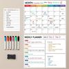 Refrigerator Sticker Magnetic Minimalist Message Sticker Schedule Calendar Month Set Convenient Sticker Menu Magnetic Whiteboard Sticker10ML