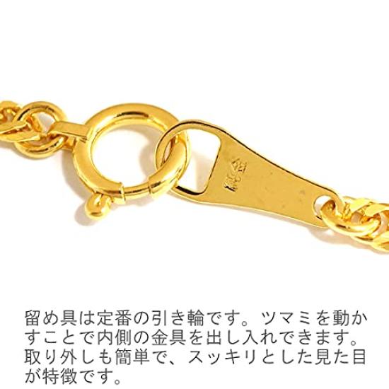 Colier Kihei din aur pur K24 cu 6 fețe, 50 cm, 10 g, certificare Mentă, gravat, lanț Kihei din aur de 24K cu 6 fețe, pentru bărbați și femei, unisex, dublu, cu 6 fețe, fabricat în Japonia