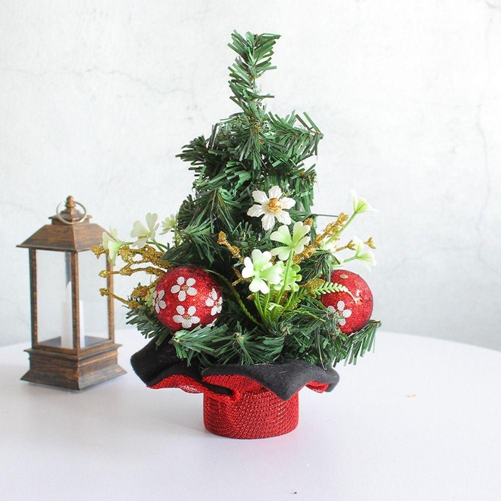 Festival Christmas  Small Tree 25cm Xmas Pine Tree Mini Artificial Christmas Tree  Party Favors