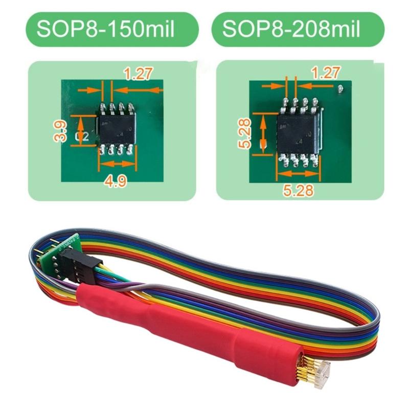 SOP8 Chip SOIC8 Probe Line for EEPROM Programming Suitable for Multiple USB Programmer Models
