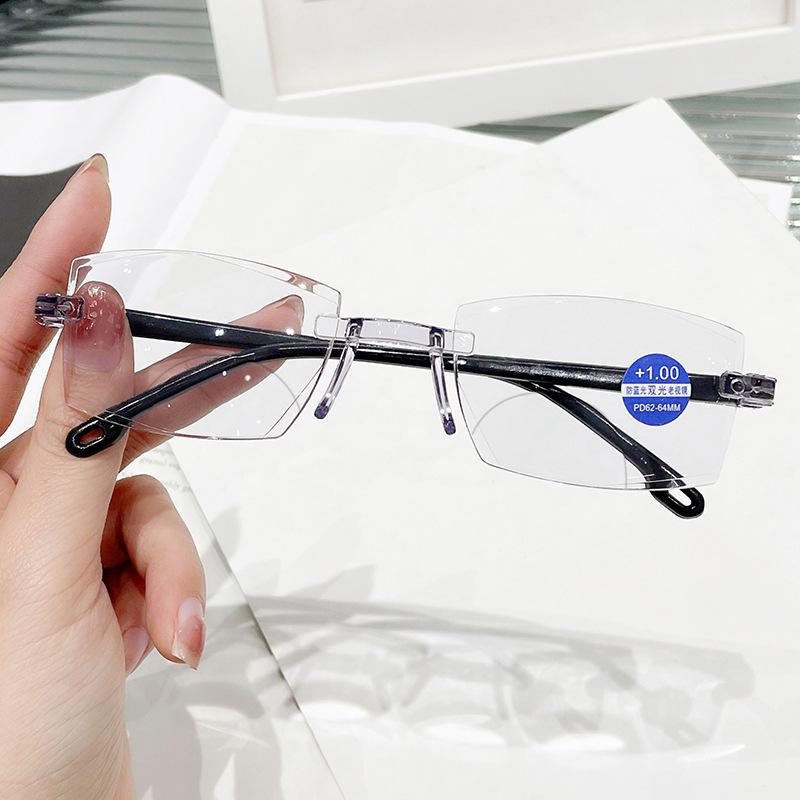 Elder Ultralight Reading Glasses for Men Women Retro Anti-blue Presbyopic Eyewear Frameless  +1.0 To+4.0 Gafas De Lectura Hombre
