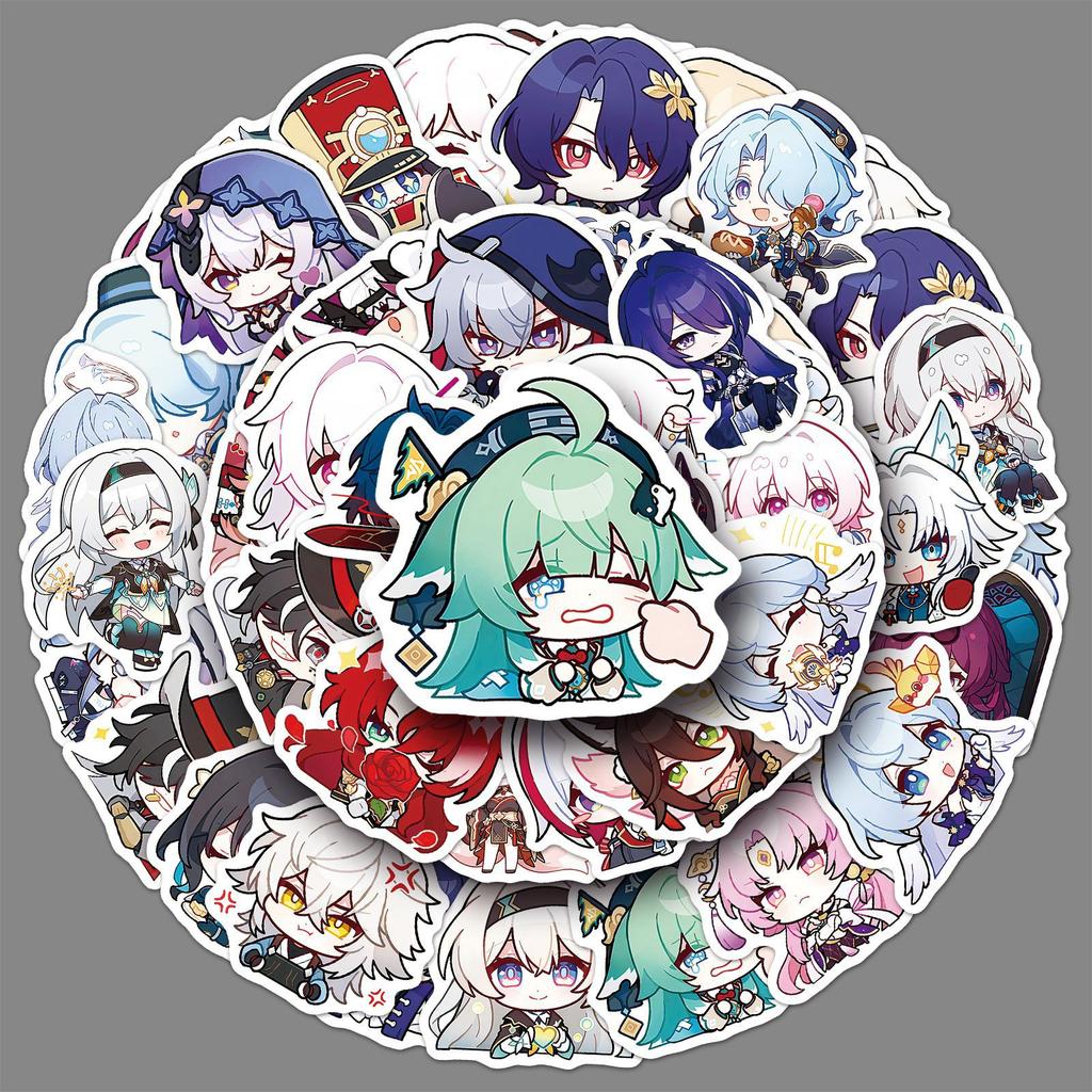 50 Q Version Collapsed Star Dome Railway Graffiti Stickers Cartoon Cute Game Decoration Laptop DIY Stickers