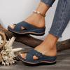 Thick Soled Plus Size Casual Cross Strap Decorative Women's Slippers