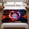 FC Bayern München Bedruckte Flanelldecke Mit Personalisierbarem Namen Weiche Warme Decke Für Schlafzimmer Feiertagsgeschenk