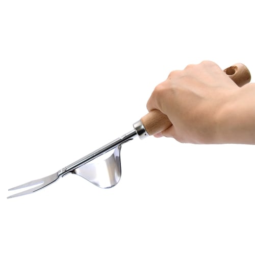 Takagi GREEN ART Weeding Wooden Handle with Lever W Plated