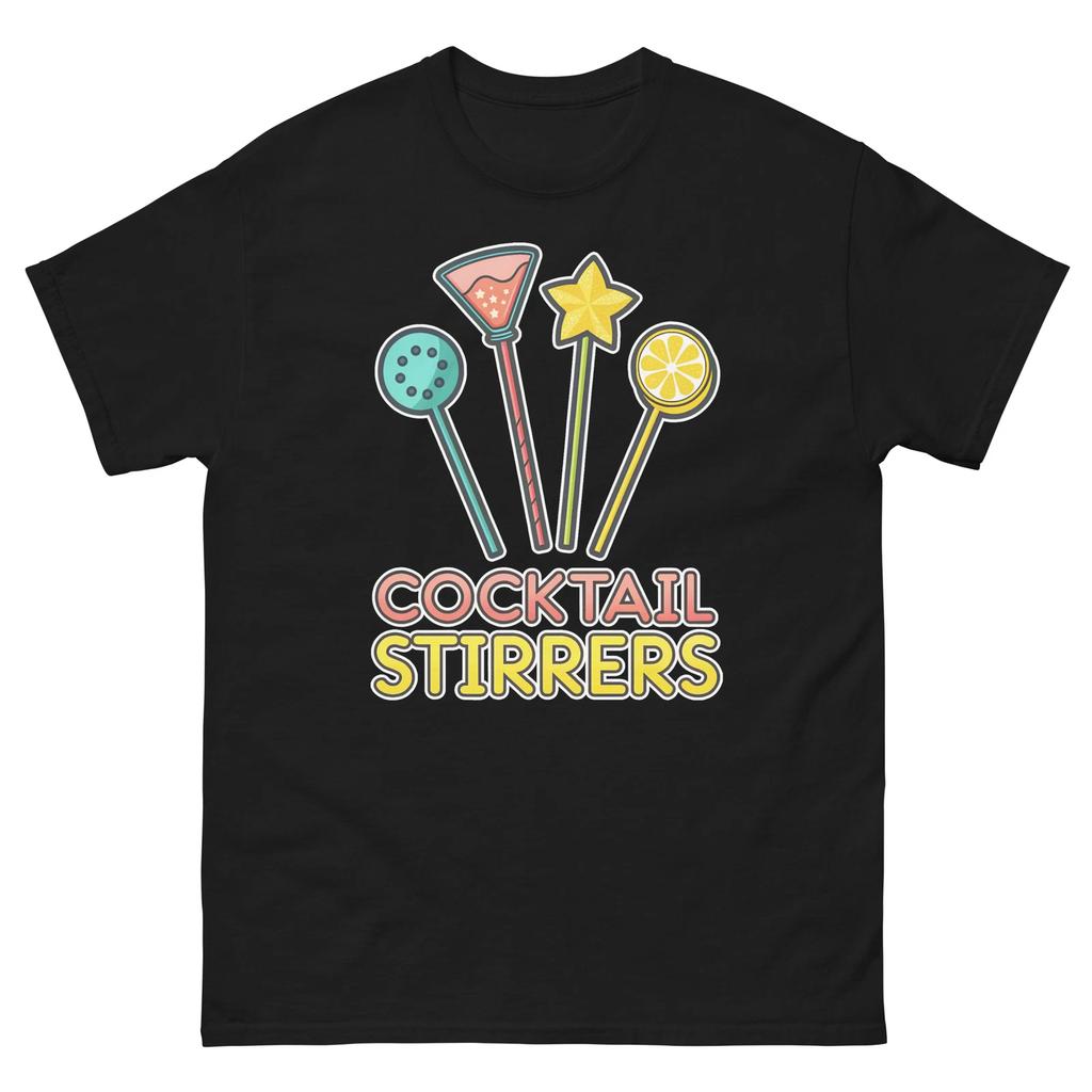 Cocktail Stirrers Nightclub Bar Nightlife Party T-Shirt