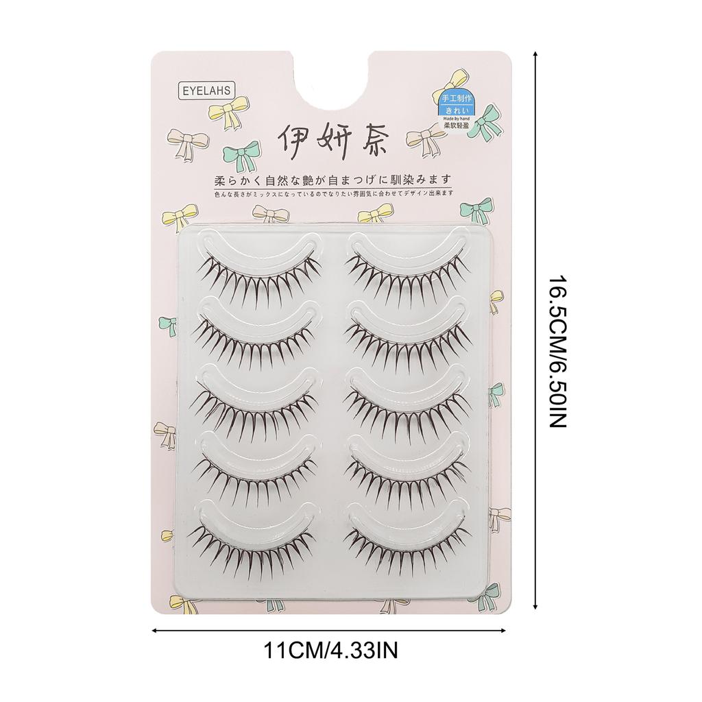 Korean Style Cluster False Eyelashes Natural Lengthening Effect For Eye Makeup
