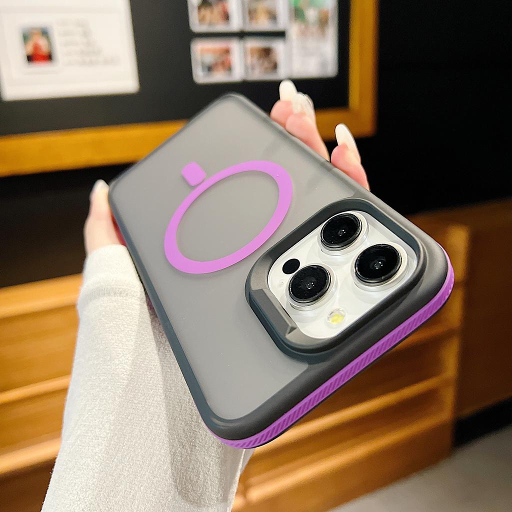 Applicable To Apple 16 ProMax Skin-sensitive Magnetic Suction Phone Case Iphone15 Shield Armor Matte 14 Anti Fall 13 Protective Cover