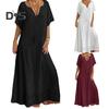 Stunning Summer Lace Dress Elegant Comfortable Eye Catching V Neck Mid Waist Ladies Dress Summer Accessories