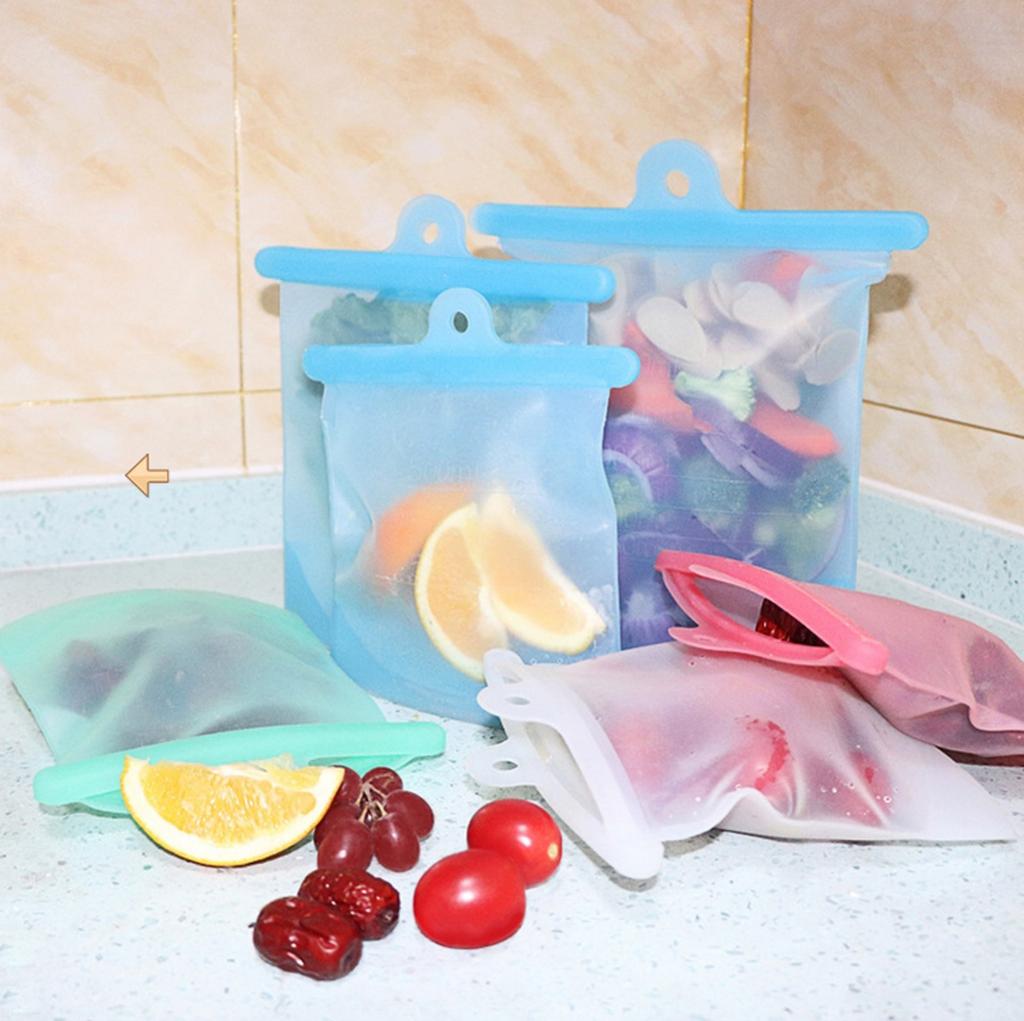 Silica Gel Food Grade Reusable Storage Bag Storage Bag Fresh Keeping Bag