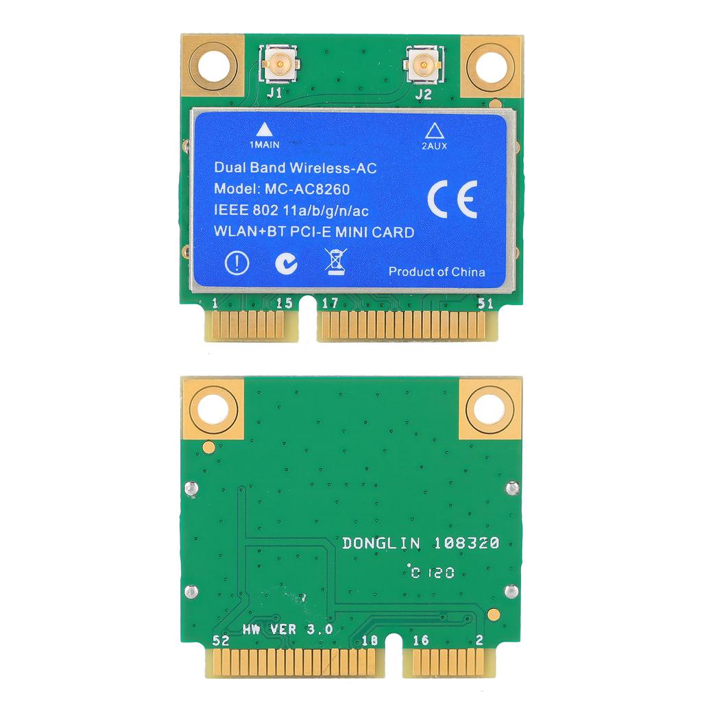 MINI PCIE Card 1200M Dual Band 2.4GHz 5GHz Wireless Network Card 8260 WLAN+BT 2in1 MC8260