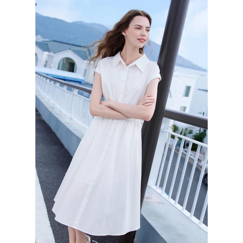 Betu Women's Elegant Twisted Waist Short-Sleeve Dress